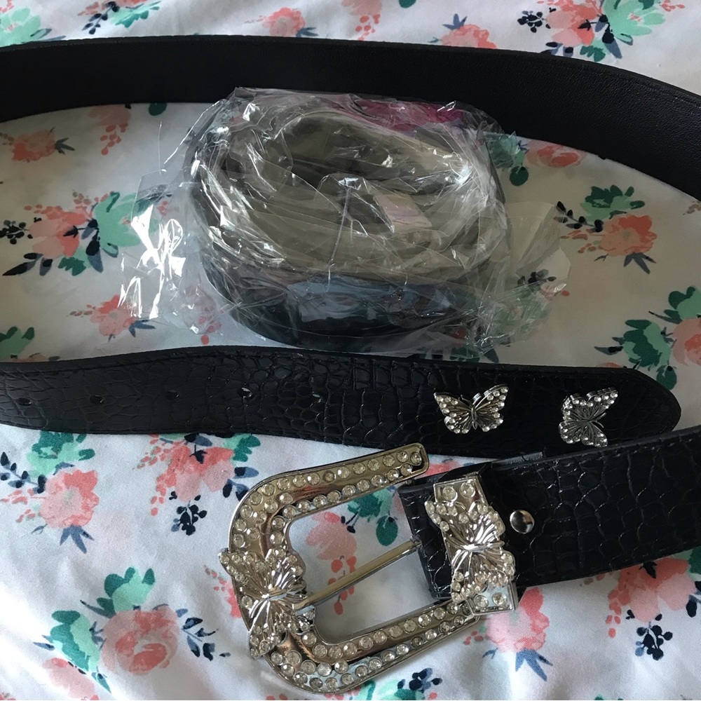 Rhinestone Butterfly Belt